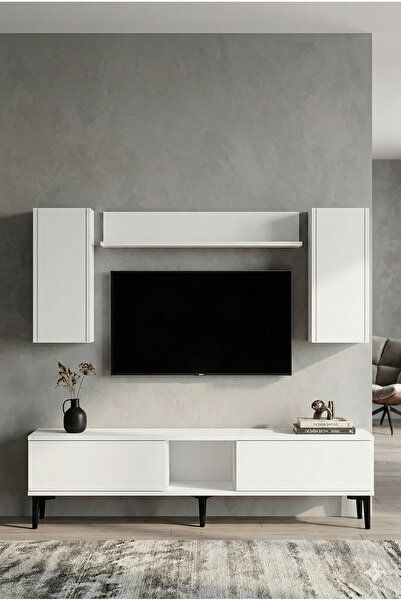 YUMEDİ DESİGN TVR1599B - DİDEMA TV ÜNİTESİ TAKIMI 150CM BEYAZ