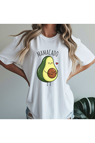 SUNFREE MAMACADO Specijalna trudnička majica Štampano širokog kroja okrugla k...