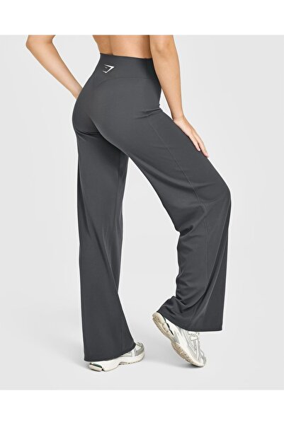 Sheky بنطلون رياضي من جيم ديفاين بقصة مستقيمة وواسعة من الأسفل مع خاصية رفع ا...