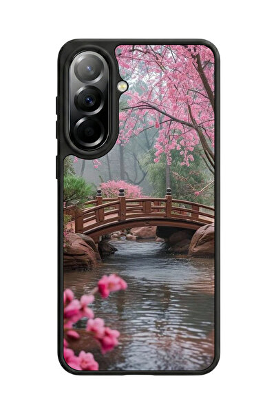 Aksel Kılıf متوافق مع هاتف سامسونج جالاكسي A57 مطبوع، أسود مطفي، سيليكون ناعم...