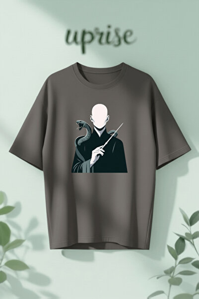 Vordevia تي شيرت دارك لورد مطبوع قطن كبير الحجم