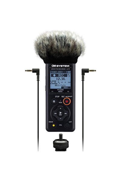 Olympus Στερεοφωνική συσκευή εγγραφής OM SYSTEM LS-P5, γραμμικό PCM, κιτ βιντ...