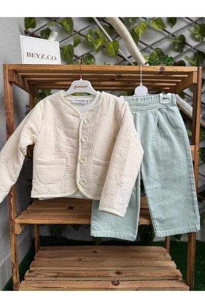 Gamzelim Floral Pattern Jacket 3-Piece Set