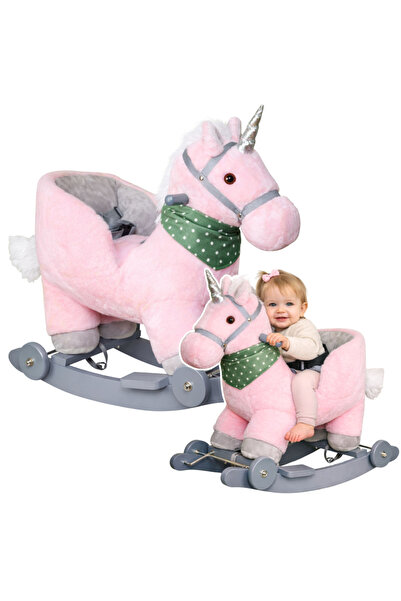 LEAN Unicorn 2 in 1 ride-on rocking chair with pink backrest