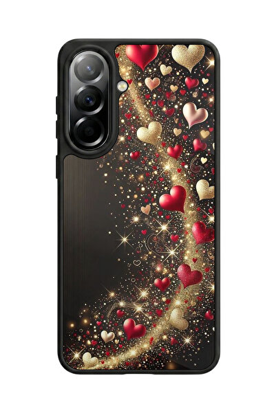 Aksel Kılıf متوافق مع هاتف سامسونج جالاكسي A37 مطبوع، أسود مطفي، سيليكون ناعم...