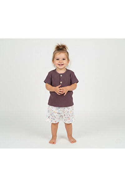 Mother Love طقم شورت للأطفال والرضع مصنوع من الموسلين بنسبة 100% قطن - طقم رب...