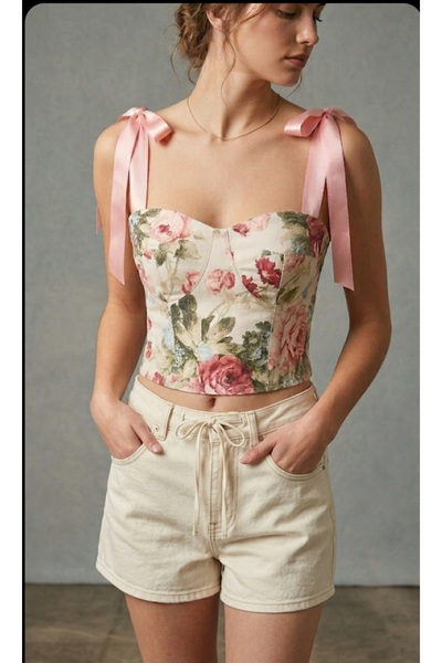 FEYZACA STİLLER Desenli corse büstiyer.