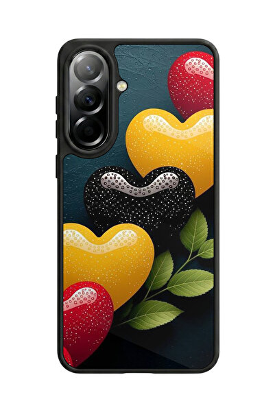 Aksel Kılıf متوافق مع هاتف سامسونج جالاكسي A37 مطبوع، أسود مطفي، سيليكون ناعم...