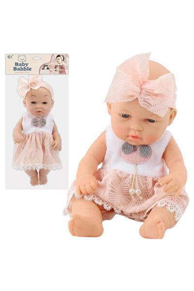 LEAN Κούκλα μωρού με ροζ φόρεμα με κορδέλα για το κεφάλι, κινούμενα χέρια και...