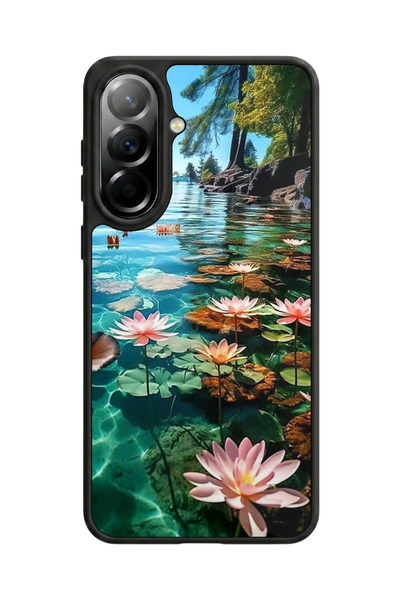 Aksel Kılıf متوافق مع هاتف سامسونج جالاكسي A37 مطبوع، أسود مطفي، سيليكون ناعم...