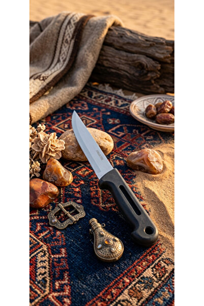 RAGER Multi-purpose knife with a stainless steel blade and black handle