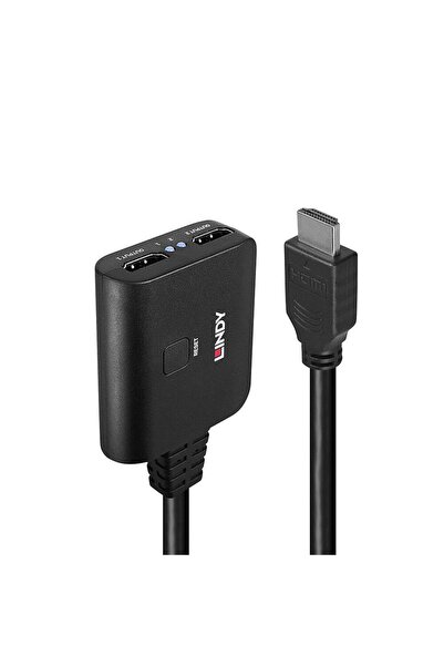 LİNDY HDMI to Dual HDMI 4K60 18Gbps 0.5m Splitter Cable with GSV2006 Chipset,