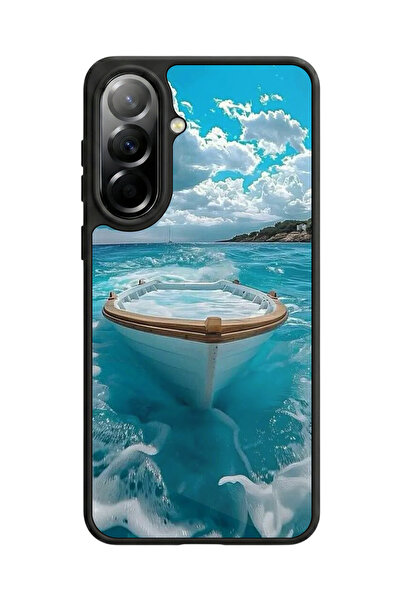 Aksel Kılıf متوافق مع هاتف سامسونج جالاكسي A37 مطبوع، أسود مطفي، سيليكون ناعم...