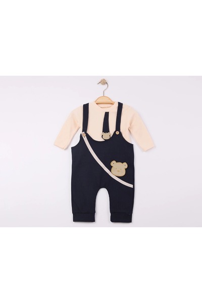 Gözde Kravatlı Erkek Bebe İkili Salopet