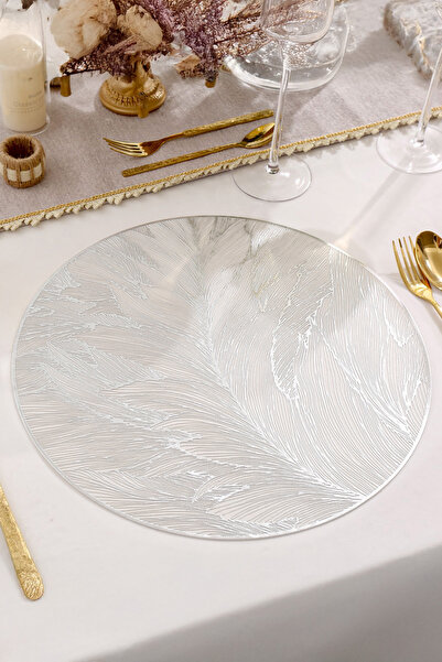 Digithome 6’lı Amerikan Servisi Supla Yuvarlak Gümüş 38 Cm – ACR-622/20