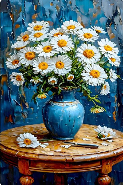 Aden DİJİTAL PAPATYA DEKORATİF KANVAS TABLO