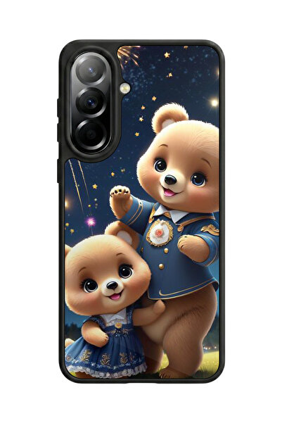 Aksel Kılıf متوافق مع هاتف سامسونج جالاكسي A57 مطبوع، أسود مطفي، سيليكون ناعم...