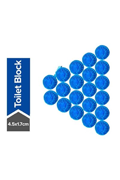 GENERIC4 مكعبات تنظيف المرحاض فلاشماتيك - 20 قطعة، أزرق، 4.5 × 1.7 سم