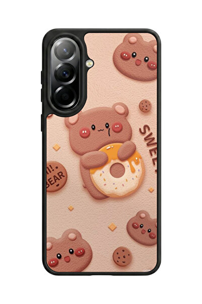 Aksel Kılıf متوافق مع هاتف سامسونج جالاكسي A37 مطبوع، أسود مطفي، سيليكون ناعم...