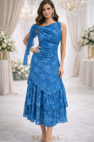 SELSAL Elegant midi dress with a sophisticated, feminine design