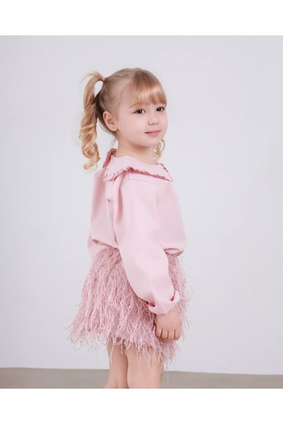 TINY BEAR Set cămașă din poplin cu fustă tutu roz