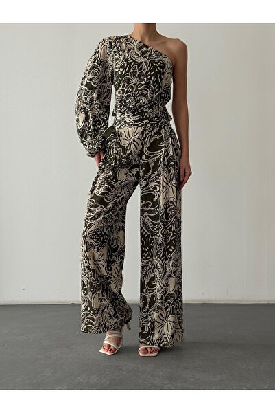 Quzu Pantaloni de pânză pentru femei PNT01570 Kaki