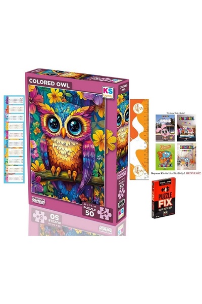 Ks Games Ks colored owl 50-piece (48x34 cm) puzzle and 4 licensed the gumball...