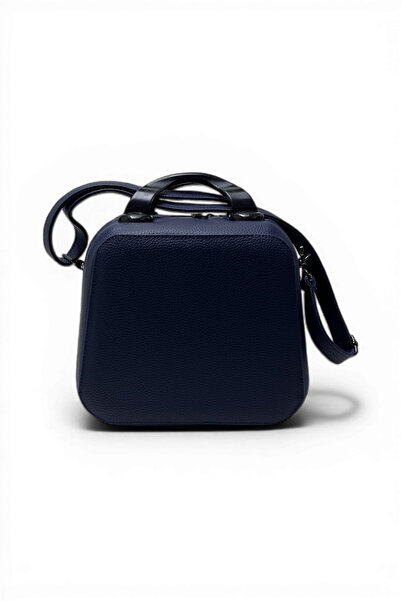 ALBATROS M600 Dark Blue Makyaj, Kuaför Ve Kişisel Bakım Çantası, Suni Deri