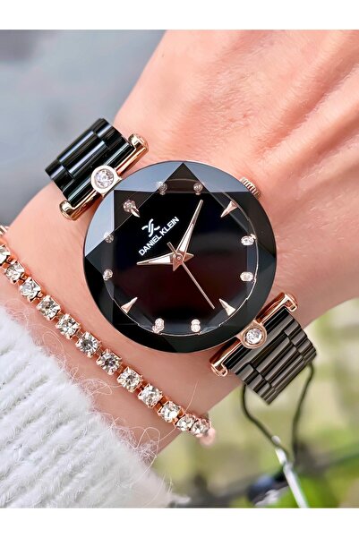 Daniel Klein Yeni Sezon Paslanmaz Çelik Kordon Kadın Kol Saati Kesme Cam Siya...