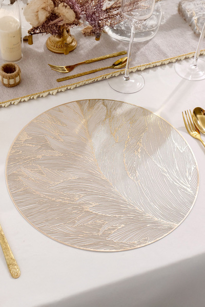 Digithome 6’lı Amerikan Servisi Supla Yuvarlak Gold 38 Cm – ACR-622/20