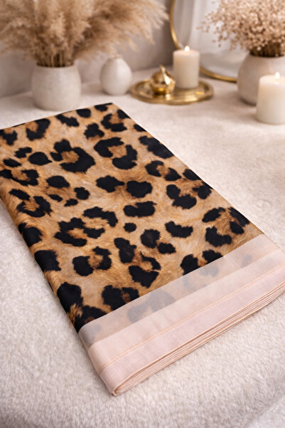 Nine Leopar Desen Pamuklu Şal