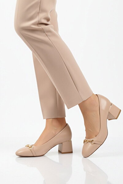 Aspor Beige Women's Heeled Shoes