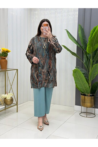 Modam Bella Plus Size Double Set with Necklace