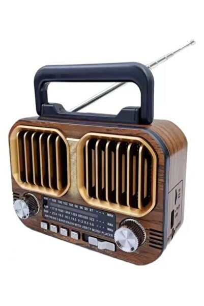 ataşbey RT-679 Özel Tasarım Klasik Solar Enerjili Nostaljik Bluetooth/USB/Sd/...