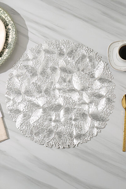 Digithome 6’lı Amerikan Servisi Supla Yuvarlak Gümüş 38 Cm – ACR-625/20