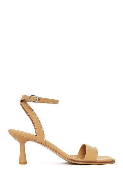 Derimod Women's Camel Ankle Boots Buckled Stiletto Heel U S Sandals 26Sfe391618