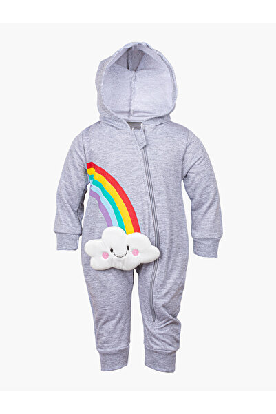 Baby Cara Baby Hooded Onesie – Turkish Cotton Rainbow & Cloud Design