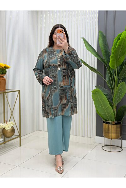 Modam Bella Plus Size Patterned Two-Piece Set