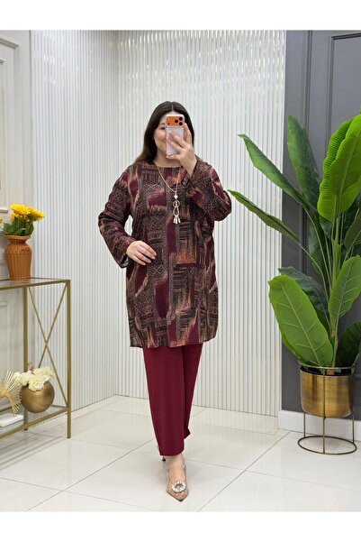 Modam Bella Plus Size Patterned Two-Piece Set