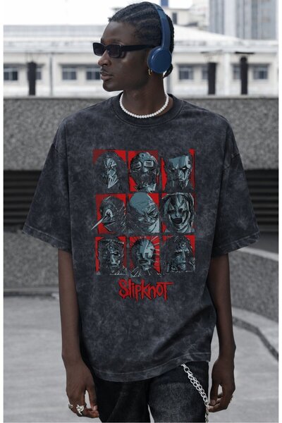 SEVBANO Slipknot rok metal muzički bend, unisex majica sa širokim krojem i vi...
