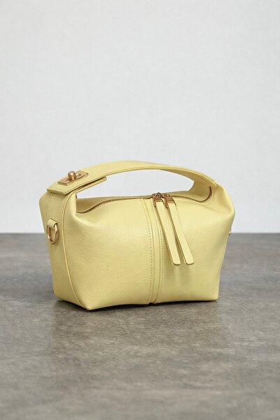 Çantacımstore Kadın Archel Deri El Çantası Sarı