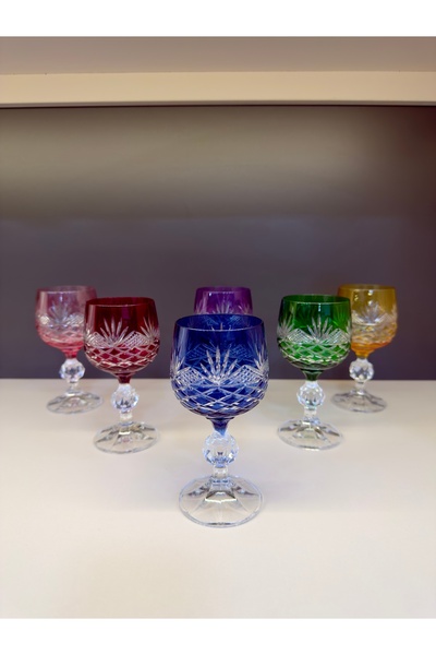 Vakıf home Bohemia Kristal Renkli Kahve Yanı Su Bardağı