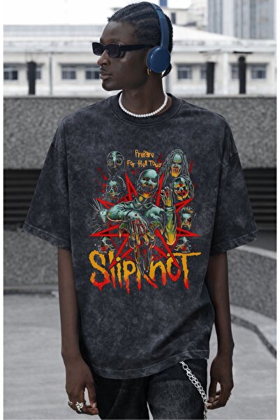 SEVBANO Slipknot rok metal muzički bend, unisex majica sa širokim krojem i vi...