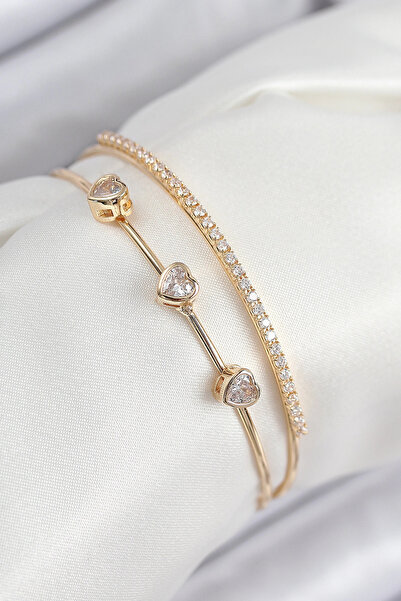 online kapsulavm avm alışveriş Brass Zircon Stone Heart Model Gold Color Wome...