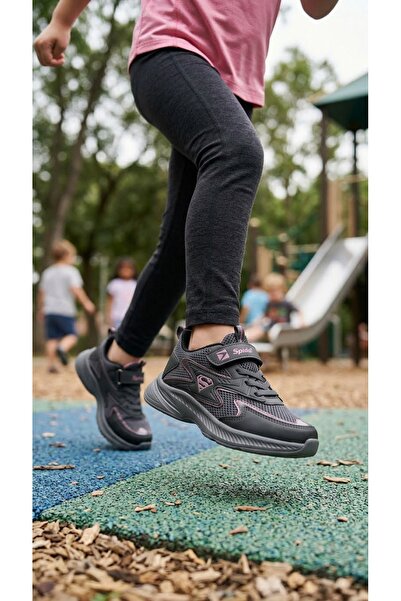 VELLINA Children's Lace-Up Single Velcro Unisex Sports Shoes 31-35