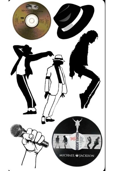 Limitless Design Michael Jackson Temalı Sticker Seti 22x30 cm – Laptop, Noteb...