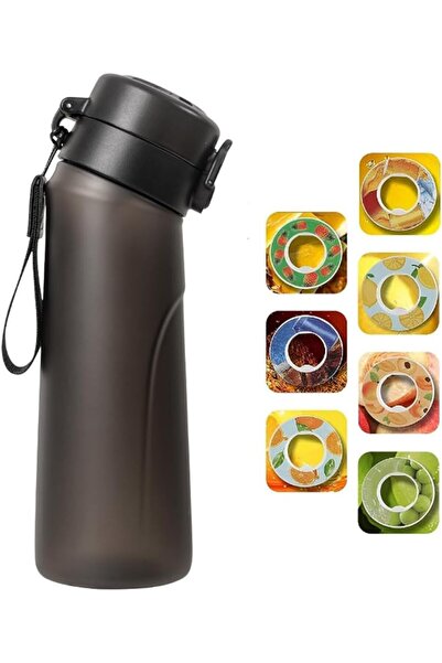 Arabest 650ml water bottle set, fruit perfume bottle with 7 flavor capsules, ...