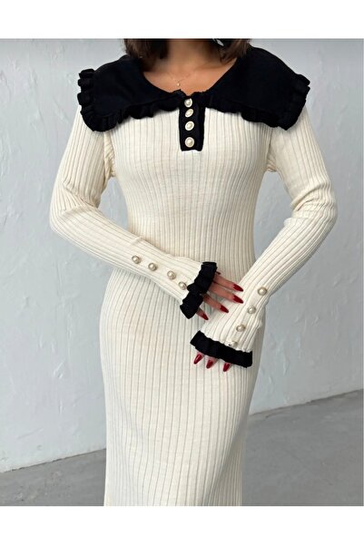 Abalı Yeni sezon kışlık üzün elbise