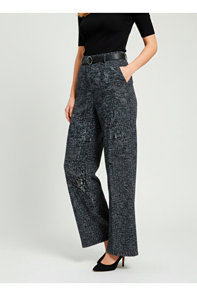 MERSİ Siyah Beyaz Kışlık Kadın Pantolon
