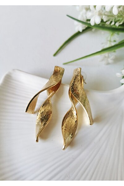 Halley Concept Spiral form gold steel earring